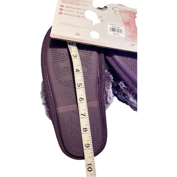 NWT Women’s Slippers Size M 7/8 JESSICA SIMPSON MICRO SCUFF SLIPPERS Purple - Picture 7 of 9